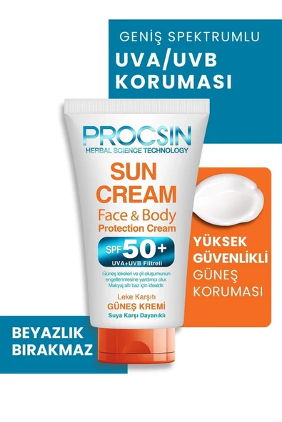 PROCSIN Yüksek Uv Korumalı Koyu Leke Önleyici Spf 50 Güneş Kremi 50 ml - 2