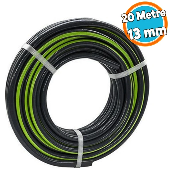20 Metre Bahçe Çeşme Su Hortumu Sulama Araç Araba Yıkama 13 mm 1/2" Çok Amaçlı Hortum