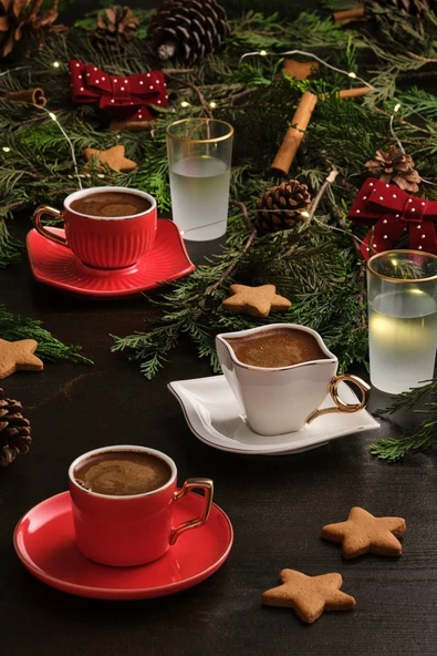 Emsan Sonsuz Aşk 2 Kişilik Kahve Fincan Takımı Beyaz Gold 100 ml - 4