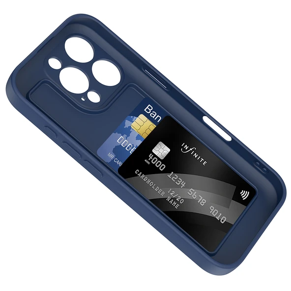 Zipax Apple iPhone 14 Pro Kılıf Kamera Korumalı Gizli Kartlık Hazneli Zr-Vitra - 3