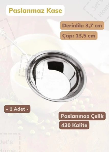 Çelik Kase 13,5 Paslanmaz Çelik 430 Kalite