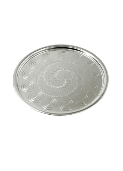 Yer Sofrası Sini 31 cm Çelik Tepsi Paslanmaz - 2