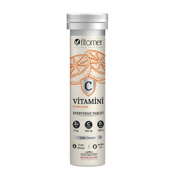 Fitomer C Vitamin D ve Çinko Efervesan Tablet