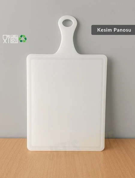 Saplı Kesim Panosu Doğruma Tahtası Salata Meyve Kesme Tahtası 36x21 cm - 2