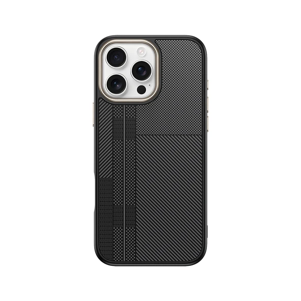 Zipax Apple iPhone 15 Pro Max Kılıf Magesafe Şarj Özellikli Karbon Fiber Görünümlü Zr-Antina - 1