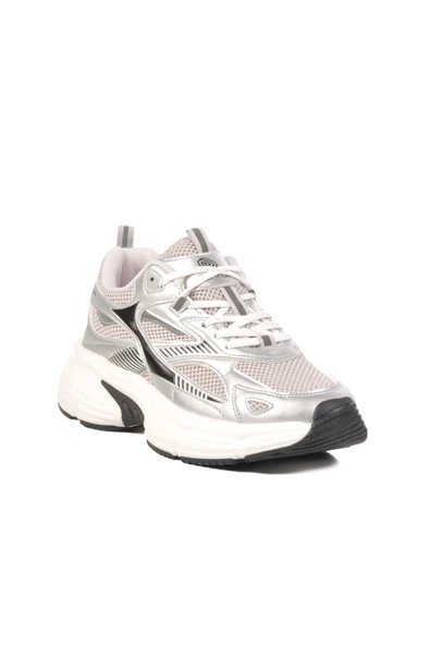 Playup Gümüş Fileli Kadın Spor Ayakkabı - Resim 3