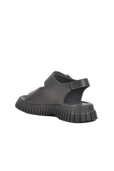 Aspor Siyah Kadın Düz Sandalet - 4