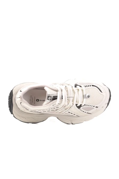 Hammer Jack Beyaz Memory Foam Fileli Kadın Spor Ayakkabı - Resim 4