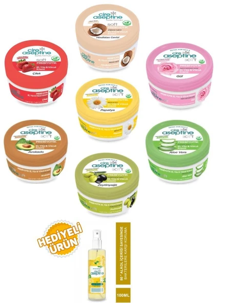 Cire Aseptine 30 Ml Karma Krem 7 Çeşit+100Ml Kolonya Hediyeli