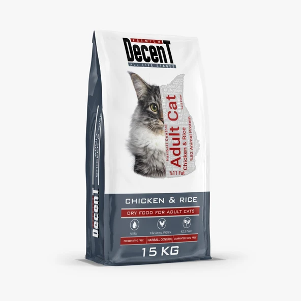 Decent Tavuklu Yetişkin Kedi Maması 15 Kg