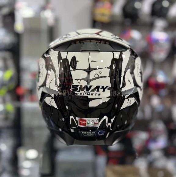 Sway 820 Full Face Aynalı Vizör Kapalı Motosiklet Kaskı L Beden Beast Model - 2