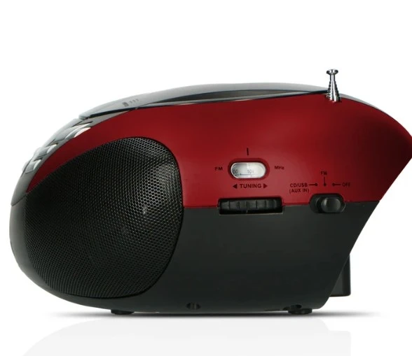 LENCO SCD-37 USB Kırmızı - Taşınabilir FM Radyo CD ve USB oynatıcı - Kırmızı - 4