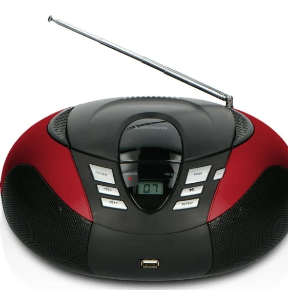 LENCO SCD-37 USB Kırmızı - Taşınabilir FM Radyo CD ve USB oynatıcı - Kırmızı - 2