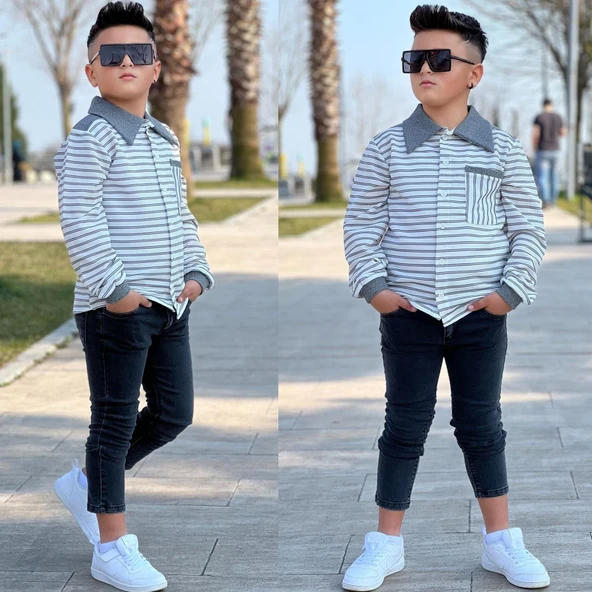Bayrama Özel Şıklık: Erkek Çocuk Kombini I Minik Beylere Bayram Şıklığı! I Erkek Çocuk Gömlek - 2