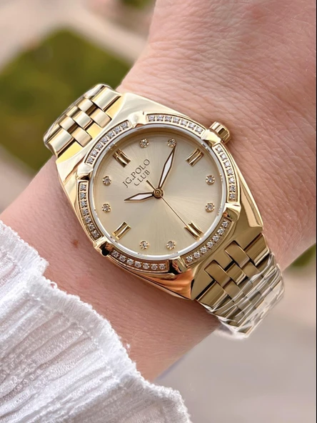 Jg.Polo Club Çelik Kasa & Kordon Kararma Ve Renk Atma Yapmaz Kadın Kol Saati+Bileklik JG04410.4 ürün görseli