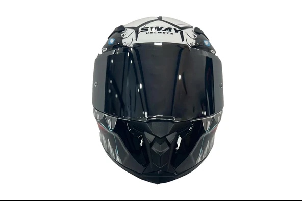 Sway 820 Full Face Aynalı Vizör Kapalı Motosiklet Kaskı L Beden Beast Model - 7