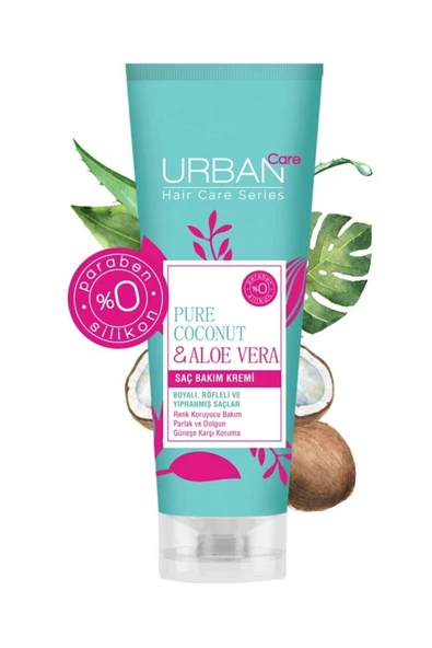 Pure Coconut & Aloe Vera Saç Bakım Kremi Boyalı Ve Röfleli Yıpranmış Saçlar 250ml - 2