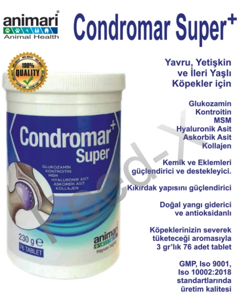 ANİMARİ Condromar Super 230 gr 76 Tablet Köpekler İçin Glukozamin