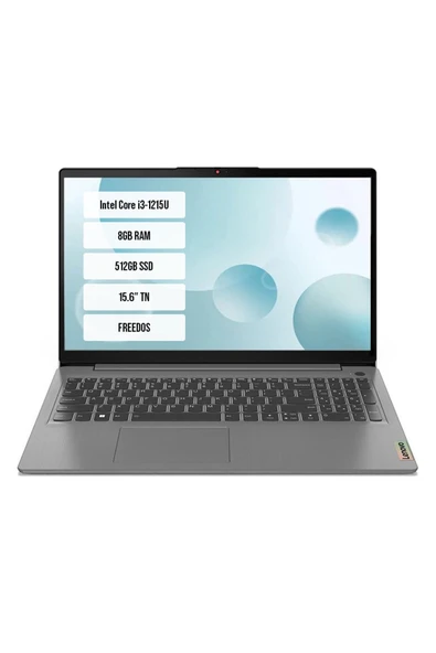 Lenovo IdeaPad 3 15IAU7 82RK018GTX-04 Intel Core i3-1215U 8GB 512GB SSD 15.6" TN FreeDos Taşınabilir Bilgisayar