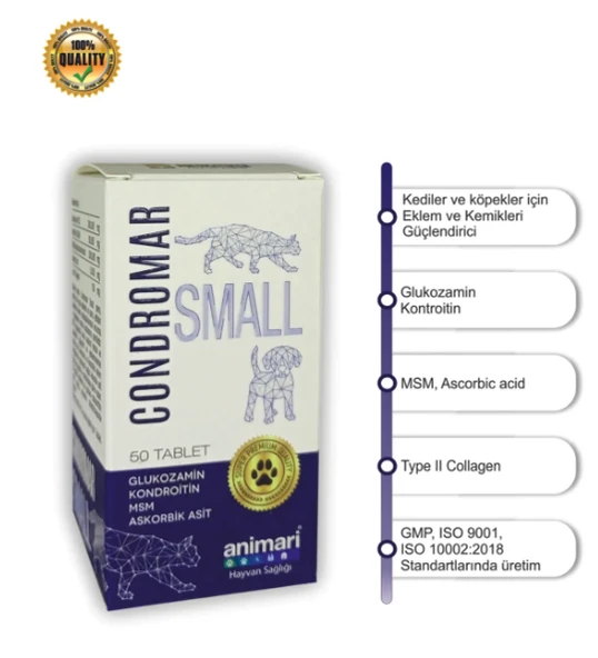 Animari Kedi ve Köpekler için Condromar Small 50 Tablet