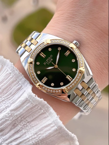 Jg.Polo Club Çelik Kasa & Kordon Kararma Ve Renk Atma Yapmaz Kadın Kol Saati+Bileklik JG04410.5 ürün görseli