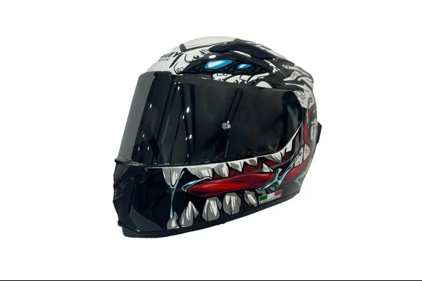 Sway 820 Full Face Aynalı Vizör Kapalı Motosiklet Kaskı L Beden Beast Model - 8