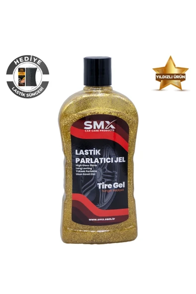 SMX Simli Jel Lastik Parlatıcı 500 Ml + Sünger Hediye ürün görseli 1