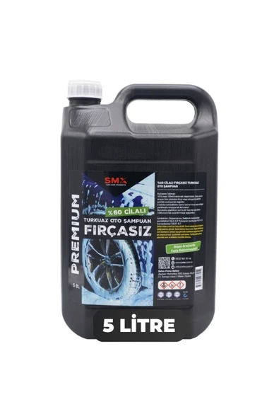 SMX Premium %60 Cilalı Turkuaz Fırçasız Oto Şampuanı 5 lt
