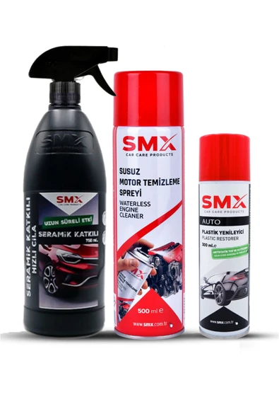 SMX Susuz Motor Temizleme Spreyi - Plastik Yenileyici - Seramik Katkılı Hızlı Ve P ürün görseli 1