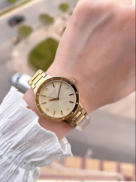 Jg.Polo Club Çelik Kasa & Kordon Kararma Ve Renk Atma Yapmaz Kadın Kol Saati+Bileklik JG04409.3 - 2