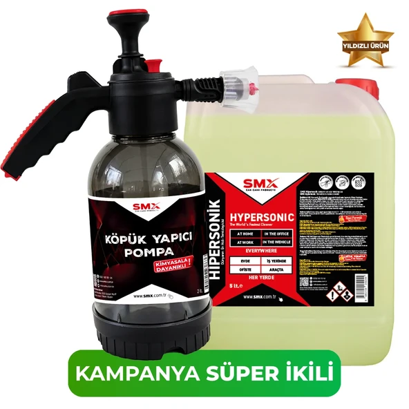 SMX HİPERSONİK 5 KG ve KÖPÜK Yapıcı Kimyasal Dayanımlı Basınçlı Pompa 2 Litre ürün görseli 1
