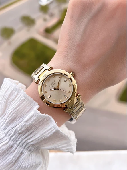 Jg.Polo Club Çelik Kasa & Kordon Kararma Ve Renk Atma Yapmaz Kadın Kol Saati+Bileklik JG02242.1 - Resim 2