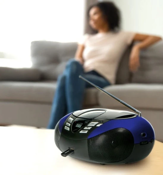 LENCO SCD-37 USB Mavi - Taşınabilir FM Radyo CD'si ve USB oynatıcı - Mavi - 10