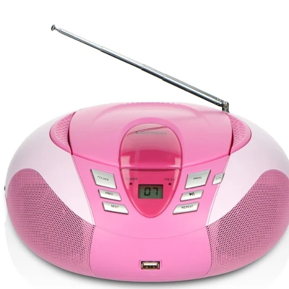 LENCO SCD-37 USB Pembe - Taşınabilir FM Radyo CD ve USB çalar - Pembe - 3