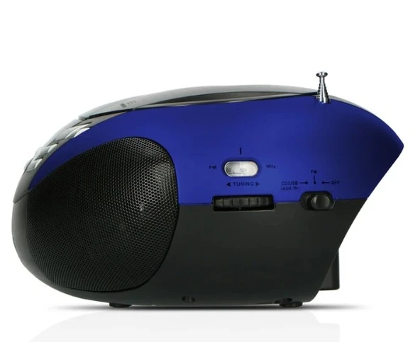 LENCO SCD-37 USB Mavi - Taşınabilir FM Radyo CD'si ve USB oynatıcı - Mavi - 8