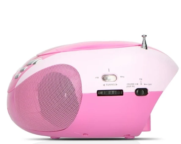 LENCO SCD-37 USB Pembe - Taşınabilir FM Radyo CD ve USB çalar - Pembe - 5