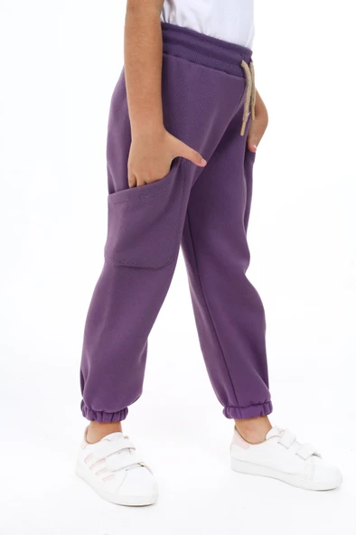 Toontoy Kız Çocuk İki Yanı Cepli Eşofman Alt - 5