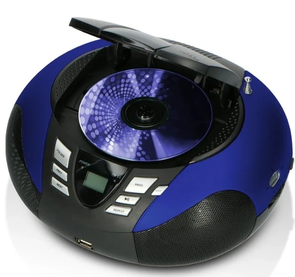 LENCO SCD-37 USB Mavi - Taşınabilir FM Radyo CD'si ve USB oynatıcı - Mavi - 2