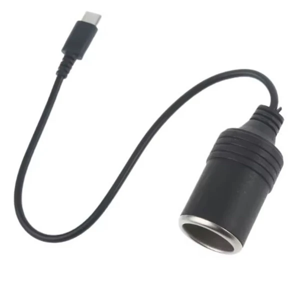 USB C TYPE C  ARAÇ ÇAKMAK SOKETİ DİŞİ DÖNÜŞTÜRÜCÜ ÇAKMAKLIK DÖNÜŞTÜRÜCÜ ARAÇ ŞARJ CİHAZI