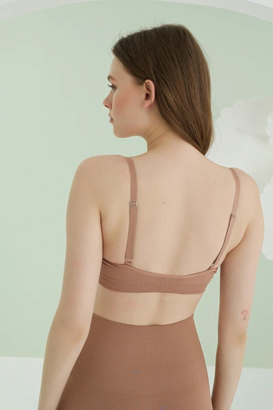 Vizon Ten Dikişsiz Dolgusuz Sütyen - Resim 5