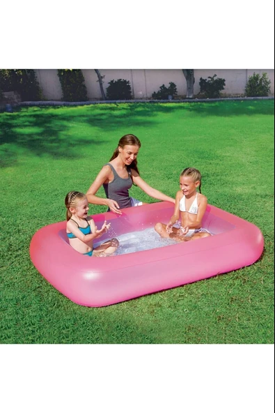 165x104x25 cm Şişme Tabanlı Çocuk Havuzu W51115 Turkuaz - 10