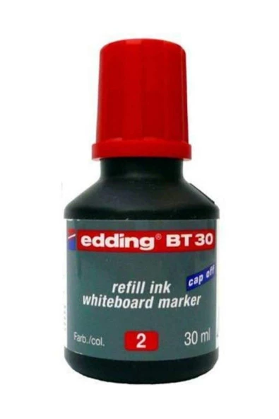 Edding Kırmızı Tahta Kalem Mürekkebi 30ML