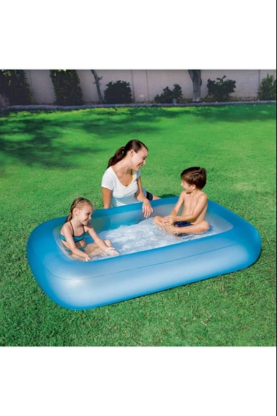 165x104x25 cm Şişme Tabanlı Çocuk Havuzu W51115 Turkuaz - 9