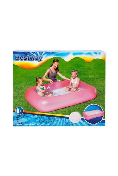 165x104x25 cm Şişme Tabanlı Çocuk Havuzu W51115 Turkuaz - 2