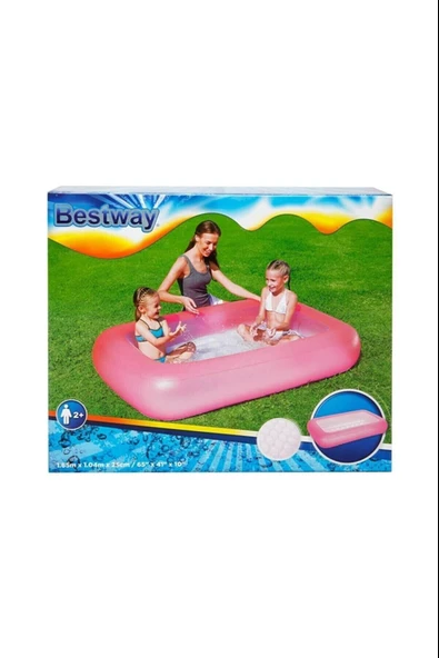 165x104x25 cm Şişme Tabanlı Çocuk Havuzu W51115 Turkuaz - 8