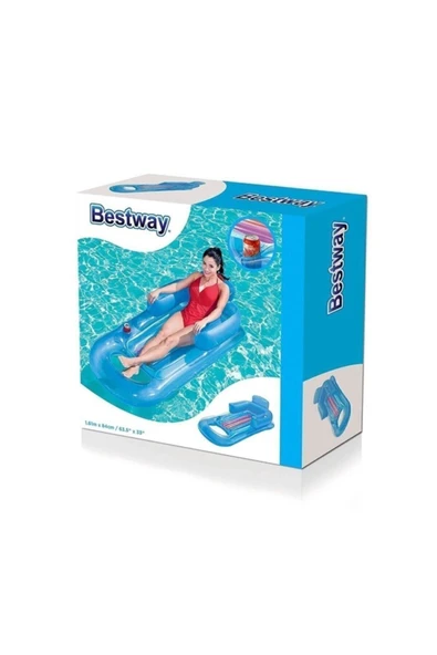 Bestway 43028 Lüks Sultan Koltuğu Havuz & Deniz Yatağı Mavi 161x84 cm - 3