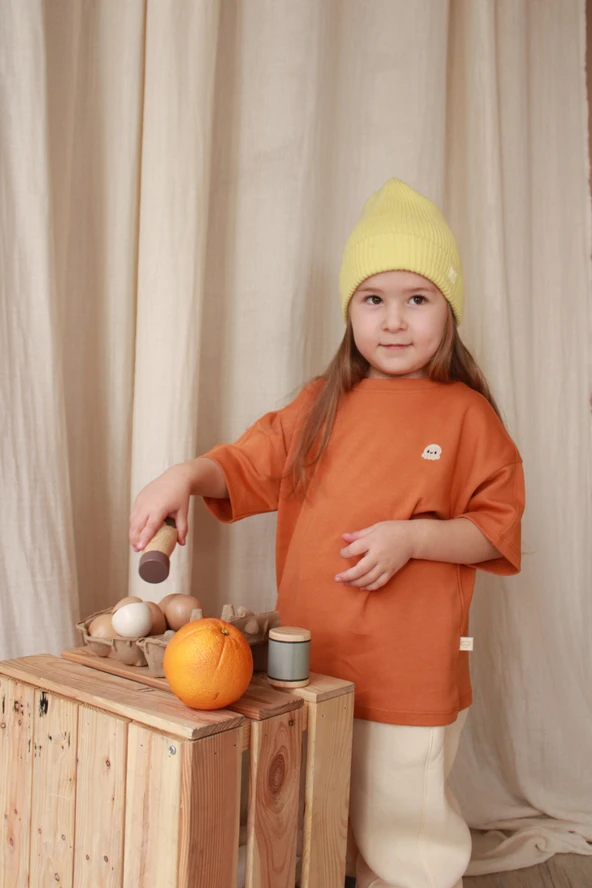 Ahtapot Nakışlı Oversize T-shirt - 6