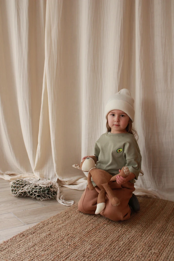 Avokado Nakışlı Oversize T-shirt - 2