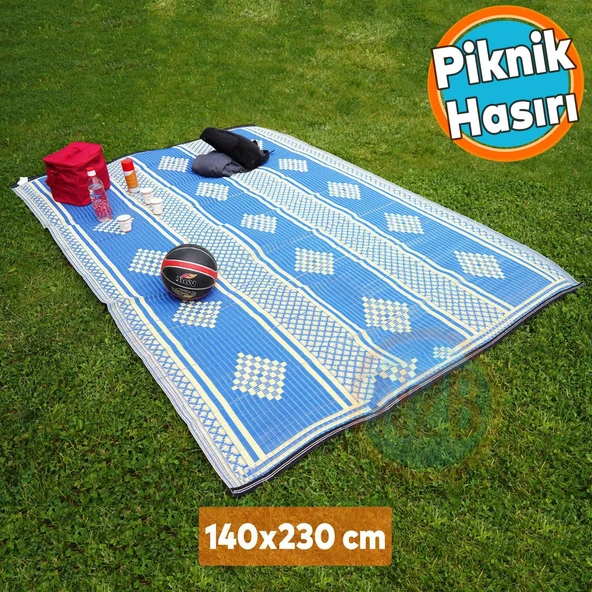 Hasır Halı Kilim Piknik Cami Park Plaj Bahçe Balkon Teras Kamp Outdoor Karavan 140 x 230 cm Plastik