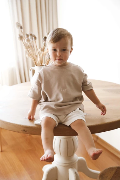 Vizon Bisiklet Yaka Oversize T-shirt Bebek - Çocuk - 2